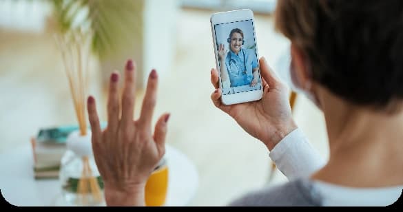 Patients using mobile app